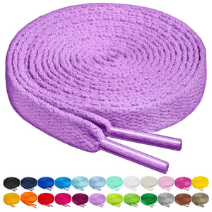 Birch Shoelaces in 27 Colors Flat 5/16 Shoe Laces in 4 Different Lengths (29.5 (75cm), Lavender)