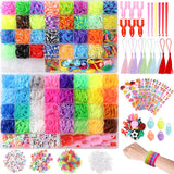 XKDOUS 64 Colors Rubber Band Bracelet Kit, Bracelet Making Kit for Art and Craft, Rubberband Bracelets Kit for Kids Ages 6+, Ban