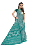 Tamaira Fashion Womens Plain Weave Pure Cotton Saree Without Blouse Piece(1654_Seagreen)