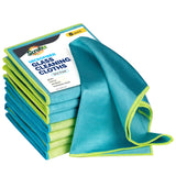 SCRUBIT Microfiber Cloths for Glass [8 Pack] Lint Free Window Cleaning Cloth for Mirrors, Eyeglasses, Windows, Shower Glass Do