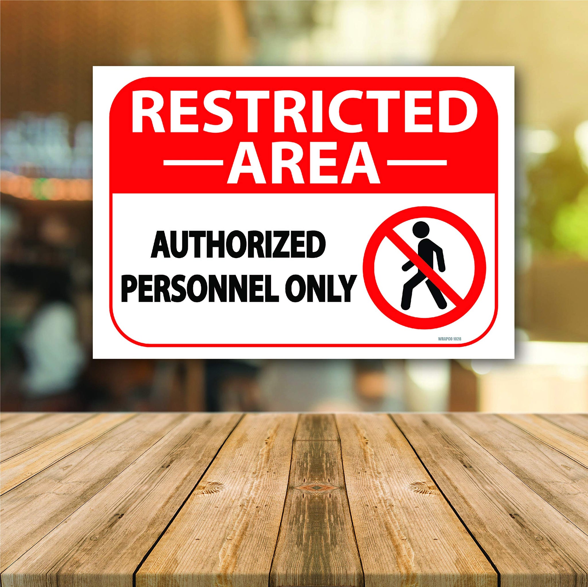 (2-Pack) Restricted Area Signs Stickers | No Entry Sign | Do Not Enter, Autherized Personnel Only Sticker | Not an Entrance Sign
