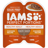 IAMS Perfect Portions Healthy Adult Wet Cat Food Cuts in Gravy Chicken Recipe, 2.6 oz. Easy Peel Twin-Pack Trays (24 Count, 48 S