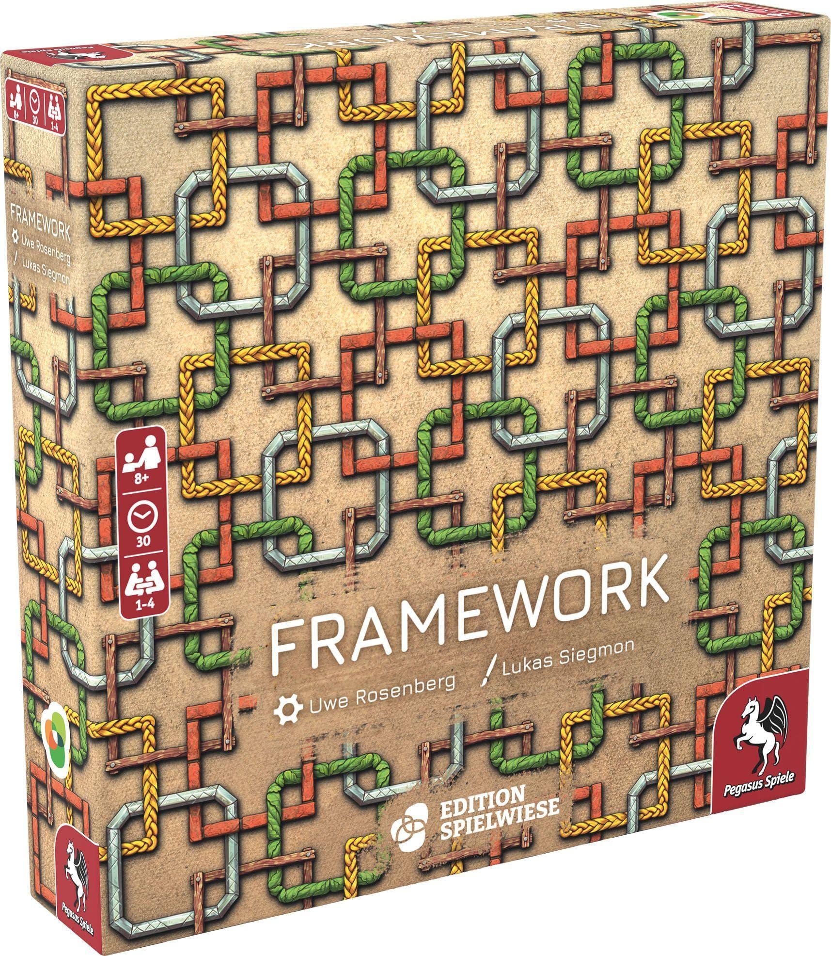 Framework - Board Game By Pegasus Spiele 1-4 Players - Board Games For Family - 30 Minutes Of Gameplay - Games For Family Game N
