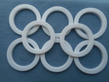 Cbadni Decor Plastic Curtain Rings White Eyelet Rings Lock (1.5 Inches), Pack of 25 Pcs