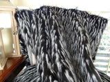 Plutus Brands Wolf Fur Throw Pillow, 80 X 110, Black/White