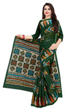 Tamaira Fashion Womens Plain Weave Pure Cotton Saree Without Blouse Piece(Ab7_Darkgreen)