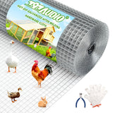 Hardware Cloth Hot Dip Galvanized After Welding,1/2 inch 24 in x 50 ft 19 Gauge,Chicken Wire,Metal Fence Mesh Wire Roll,Garden F