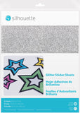 Silhouette America Silhouette 8.5X11 Glitter Sticker Paper 8/Pkg, Black
