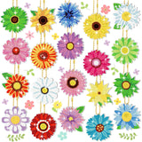 FairySandy 20 Pcs Flowers Diamond Painting Key Chains Daisy Diamond Art Keychains Kits for Adults Sunflower 5D Rhinestones Hangi