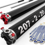 Blesseras 250 x 32 Right Hand Wound Garage Door Torsion Spring with Non-Slip Winding Bars, 0.250 X 2'' X 32'', Right-Wound for L
