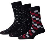 Rc. Royal Class MenS Calf Length Cotton Formal/Casual Black Color Free Size Socks (Pack Of 3 Pairs)
