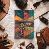 Mr Kraft Handcrafted A5 120 Gsm Premium White Paper Beautiful Uv Prints Diary Leather Journal With Unique Uv Print Writing Diary