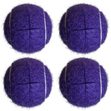 HiBallBall 4 Pack Precut Tennis Balls for Walkers, Heavy Duty Long Lasting Felt Pads for Furniture Legs and Floor Protection (Pu