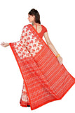 Tamaira Fashion Womens Plain Cotton Saree (1338_Red, Scarlet)