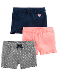 Simple Joys by Carters Baby Girls 3-Pack Knit Shorts