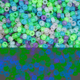 GMMA Glow in The Dark Pony Beads for Jewelry Making - Colourful Plastic Beads for Friendship Bracelets, Hair Braiding & Party De