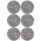 Carrie Joe Stainless Steel Scourer Heavy Duty Scrubber Pads Steel Wool Pack of 6,40g