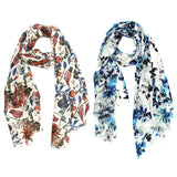 Bratkrok WomenS Trendy Floral Printed Rayon Stoles Multicolour (Pack Of 2) (Pack Of 2 (Design 8))