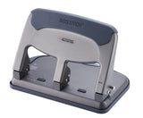 Bostitch Office EZ Squeeze 40 Sheet 3Hole Punch, Heavy Duty (HP40AM), Silver