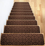ELOGIO Carpet Stair Treads Set of 13 Non Slip/Skid Rubber Runner Mats or Rug Tread - Indoor Outdoor Pet Dog Stair Treads Pads - 