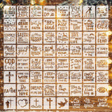 Marspark 60 Pcs Small Stencils for Crafts Reusable 3 Inch Stencils for Painting on Wood DIY Craft Paint Template for Wall Home D