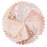 Hanjunzhao 42Pcs 10 Layer Cake Fabric - Vintage Brown Print Cotton Fabric Squares 10x10, Layer Cakes 10 inch Squares for Quiltin