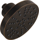 Delta Faucet 5Spray Shower Head with H2Okinetic Technology, Oil Rubbed Bronze Raincan Shower Head, Round Shower Head, Delta Rai