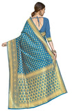 Glory Sarees Womens Jacquard Art Silk Kanchipuram Saree (Kara115Firozi_Firozi)
