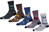 Rc. Royal Class BoyS & GirlS Calf Length Wool Socks (Pack Of 5) (45 Years _Multicolored)