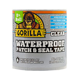 Gorilla Waterproof Patch & Seal Tape, 4 x 8, Clear, (Pack of 1)