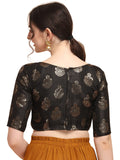 Oomph! Women'S Art Silk Half Sleeve Blouse (Rbbl167S_Jet Black_S)