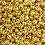 500 Round Gold Acrylic Beads 8mm Diameter with 2mm Hole for Crafts