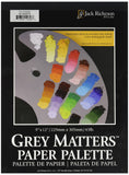 Jack Richeson Grey Matters Paper Palette (50 Sheets), 9 x 12 Paper for Paint Mixing