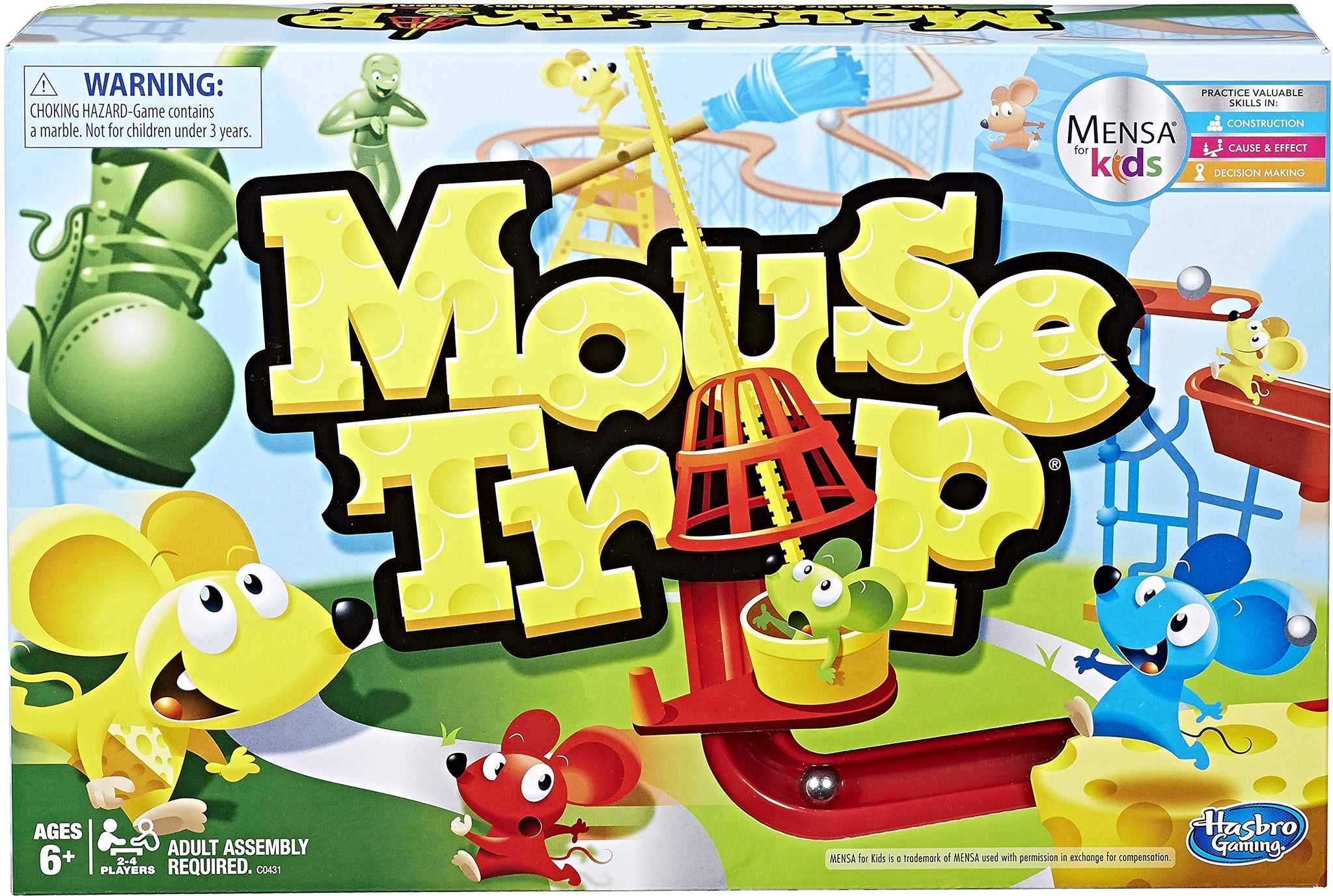 Hasbro Gaming Mouse Trap Board Game For Kids Ages 6 And Up,Classic Kids Game