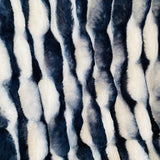 Plutus White Navy Snow Chinchilla Faux Fur Luxury Throw Blanket 70In X 90In