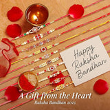 Store Indya Rakhi Set Of 10 For Brother, Bhai A Traditional Symbol Of Love, Blessings, And Togetherness (Design 1),Nylon,Multicolor