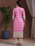 Libas Women'S Crepe Regular Kurta (29262_Pink Pink Xl