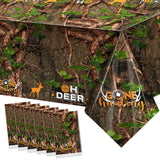 Containlol Camo Table Cloth Plastic Hunting Birthday Party Decorations Camo Hunting Tablecloths Decorations Woodland Table Cover