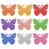 Whaline 45Pcs Butterfly Cutouts 5.9 Inch Glitter Colorful Butterfly Cut-Outs Bulletin Board Decor Spring Paper Cutouts with 100P