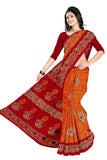 Tamaira Fashion Womens Plain Weave Pure Cotton Saree Without Blouse Piece(Ab36_Mustard Yellow)