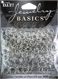 Cousin Jewelry Basics 6/8mm Split Ring, Silver, 300Piece