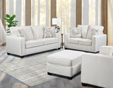 American Furniture Classics Relay Linen Loveseat With Two Throw Pillows Sofas, Soft Washed Cream Tweed