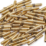 LTWFITTING Brass Barb Splicer Mender 1/4Inch Hose ID Fitting Air Water Fuel Hose Joiner(Pack of 10)