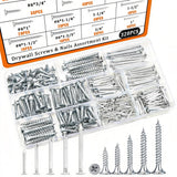Dianrui Nails & Wood Screws Assortment Kit, 320 PCS #6#8 Philips Drywall Screws Set and High Hardness Hardware Small Nails for P