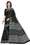 TAMAIRA FASHION Womens Plain Weave Pure Cotton Saree Without Blouse Piece (2398_Black)
