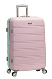 Rockland Melbourne Hardside Expandable Spinner Wheel Luggage, Bright Green, CheckedLarge 28Inch