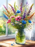 Axquilon Diamond Painting Kits for Adults - Flower vase 5D Diamond Art Kits Full Drill Diamond Paintings with Diamonds Gem Art a