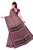 Tamaira Fashion Womens Plain Cotton Saree (802_Dark Magenta)