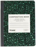 BAZIC 100 Ct. 51 QuadRuled Marble Composition Book, 5052