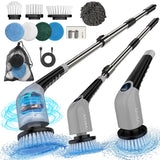 YKYI Electric Spin Scrubber,Cordless Electric Cleaning Brush,Power Scrubber with 8 Replaceable Brush Heads,3 Adjustable Speeds,V